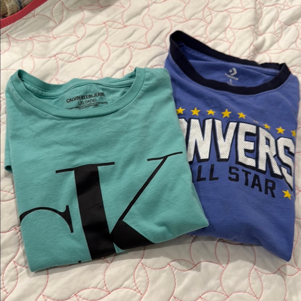 Bundle Converse Kids All Star Blue /Calvin Klein Tee(2)